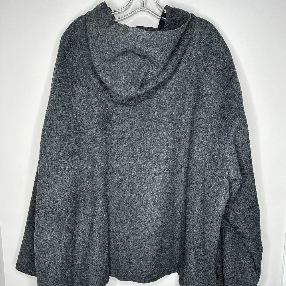Venezia Size 26/28 Gray Grey Acrylic Blend Hooded Jacket - Picture 3 of 6